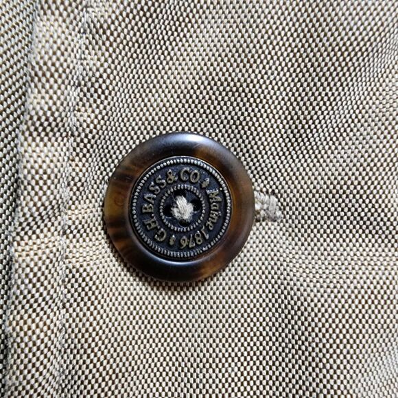 GH Bass Jacket Men Sz M Khaki Green Button Quilted Utility Field Chore Barn Coat - Picture 9 of 16